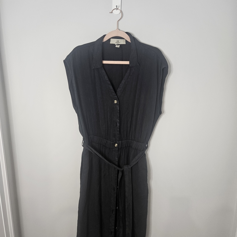 Thread & Supply Black Sleeveless Sheath Dress